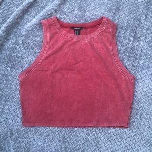 Faded red casual crop top. Super soft and comfy!